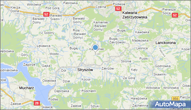 mapa Za Działem, Za Działem na mapie Targeo